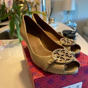 Tory Burch Peep Toe Wedge